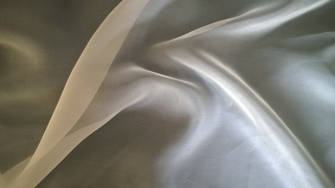 Organza bianco avorio 1 Organza satinata