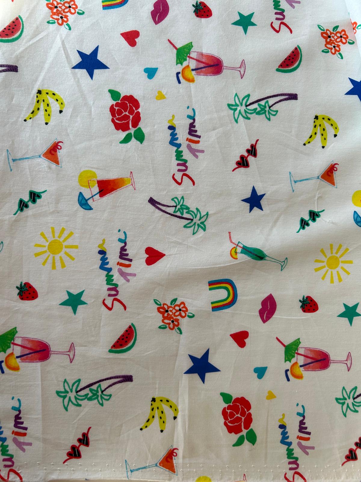 Cotone stampato motivi estivi multi color 8 Cotone stampato motivi estivi multi color - immagine 8