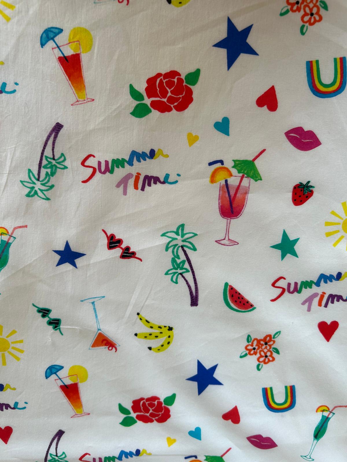 Cotone stampato motivi estivi multi color 5 Cotone stampato motivi estivi multi color - immagine 5