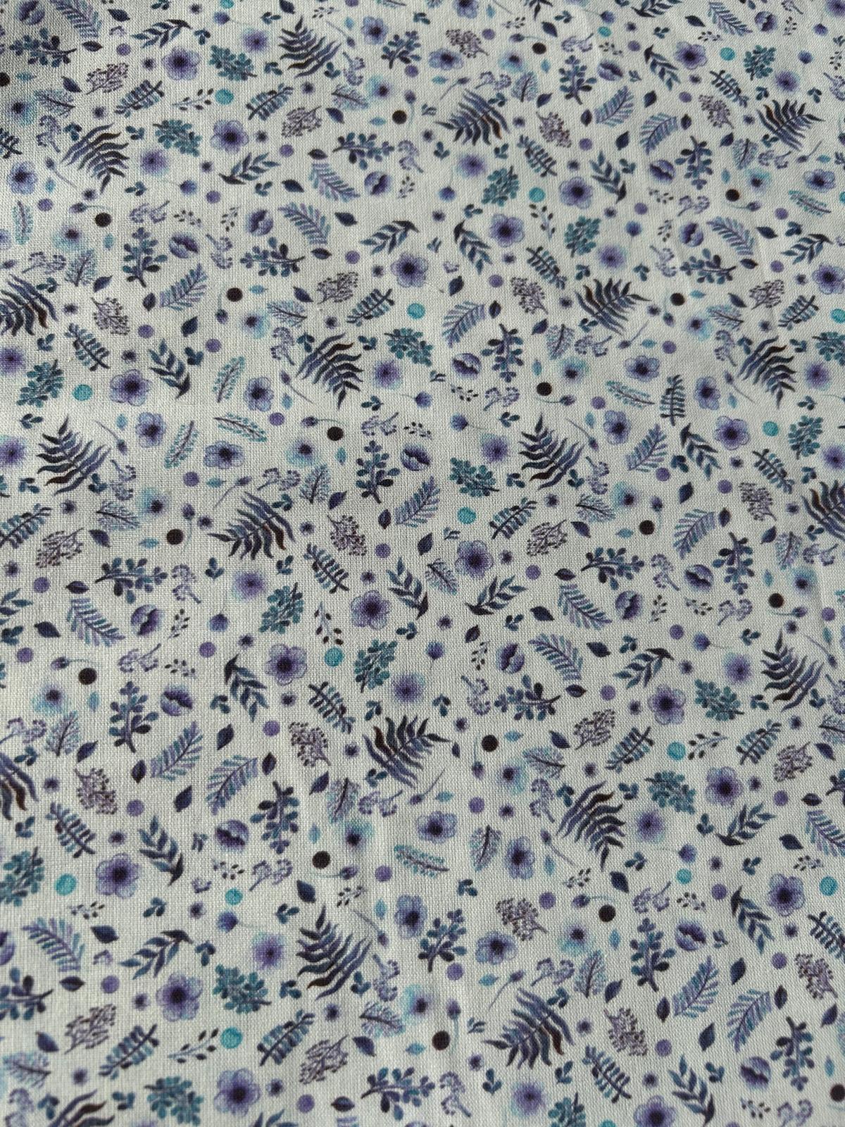 Cotone tinto in filo stampa vichy disegno fiore con ispirazione acquarelli 3 Cotone tinto in filo stampa vichy disegno fiore con ispirazione acquarelli - immagine 3