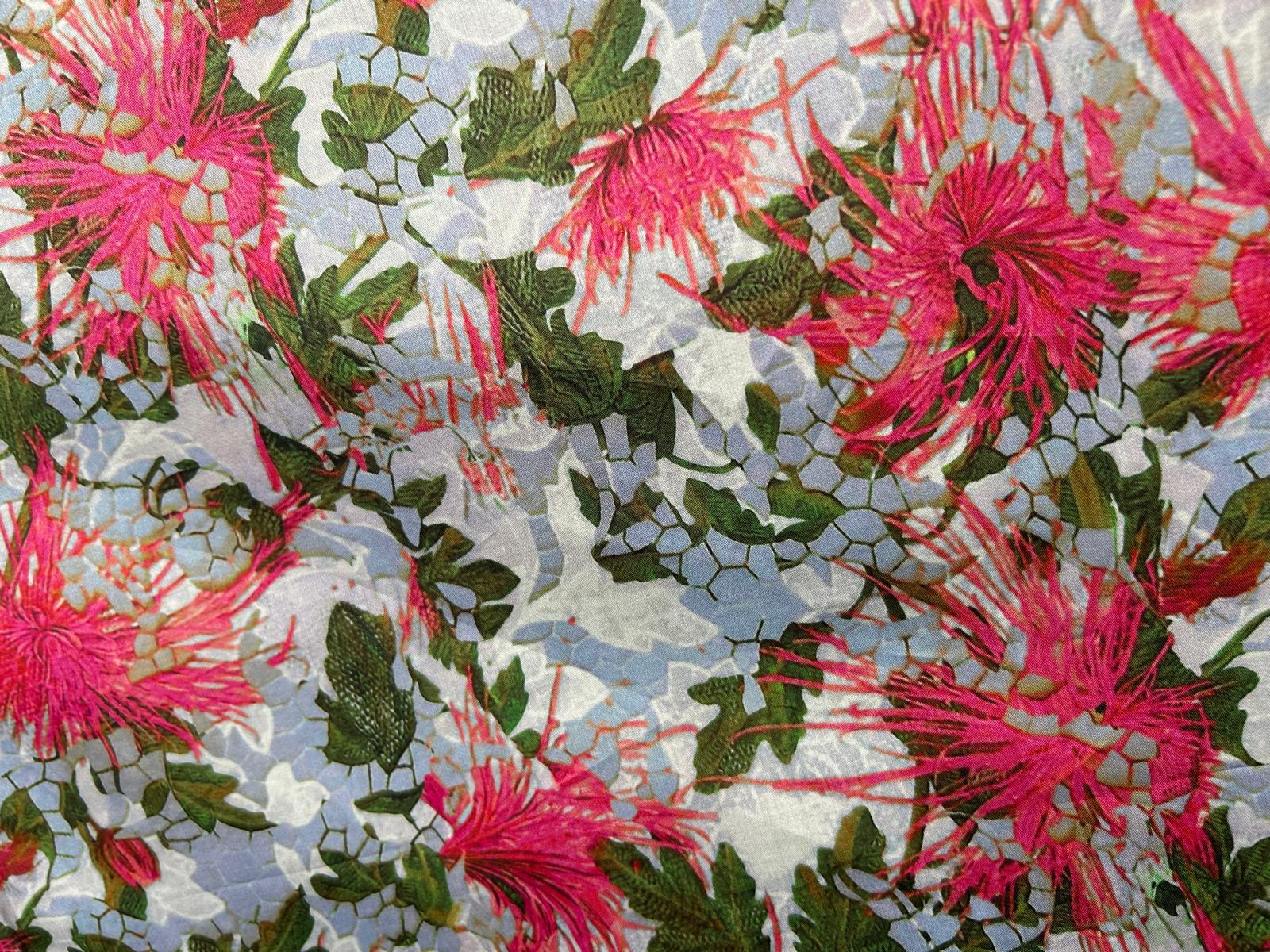 cotone tinto in filo con motivo floreale ispirato al fiore calliandra 1 cotone tinto