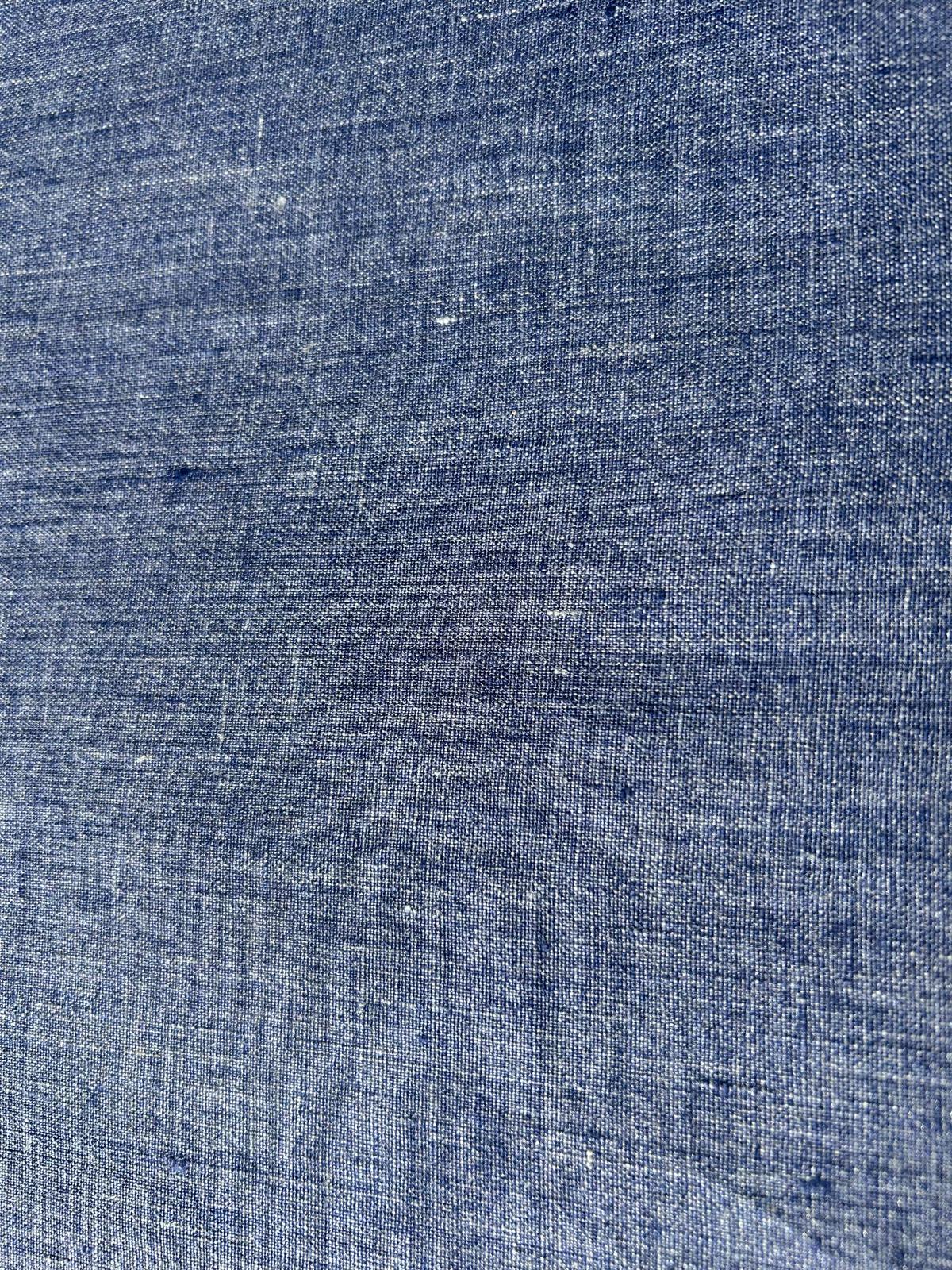 Lino tinto in filo blue scuro 2 Lino tinto in filo blue scuro - immagine 2
