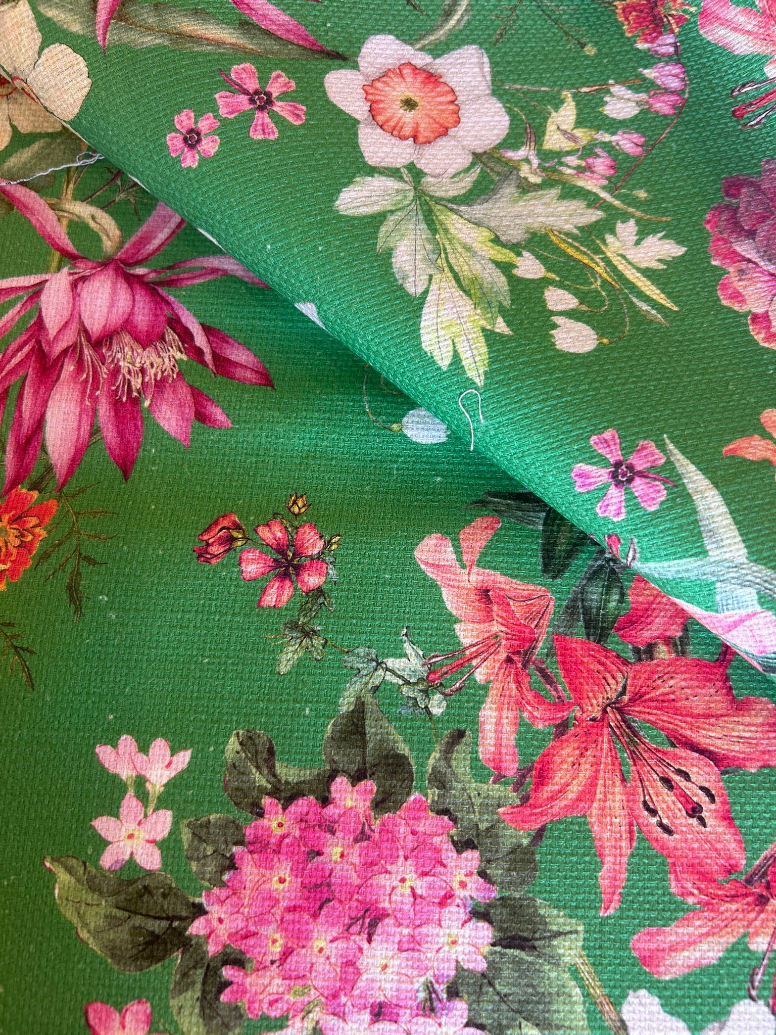 Piquet cotone elasticizzato disegno fiore ortensie 1 disegno fiore ortensie