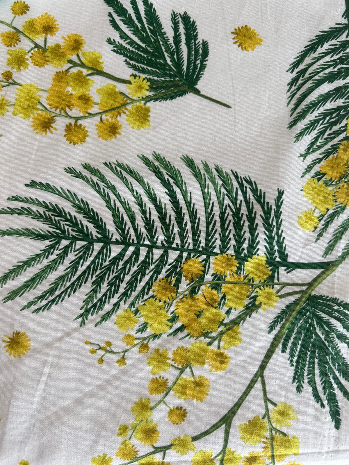 Popeline di cotone elastico stampa mimosa 5 Popeline di cotone elastico stampa mimosa - immagine 5