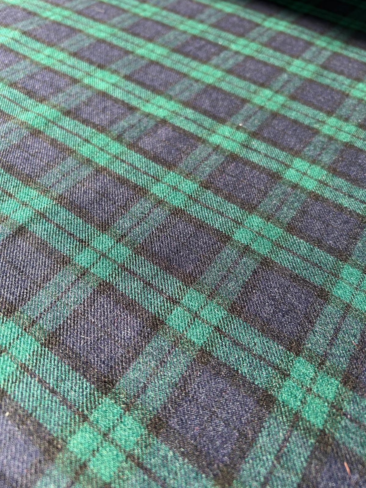 Tessuto scozzese lana tartan sfondo blu scuro con quadro piccolo 1 sfondo blu scuro