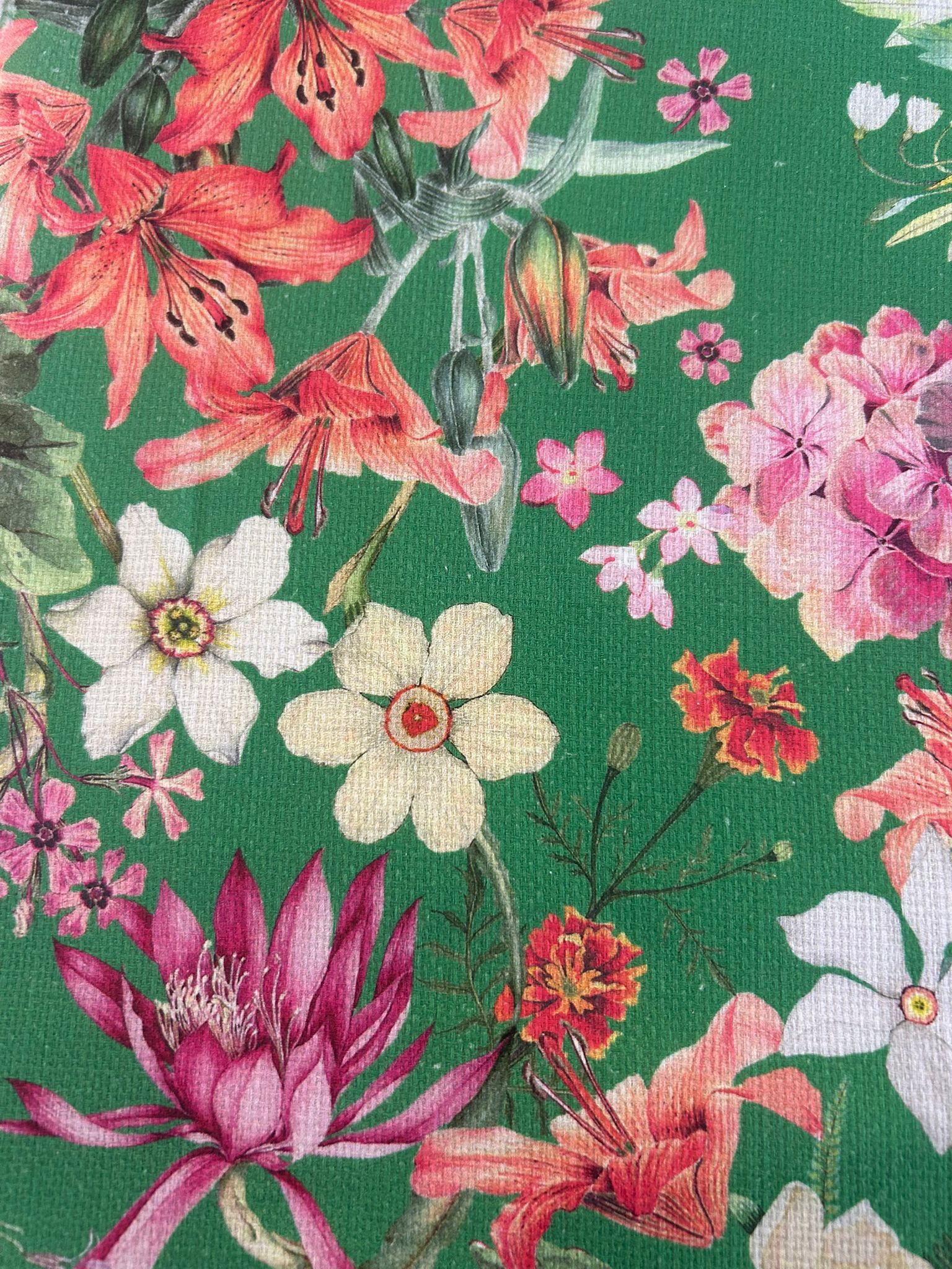 Piquet cotone elasticizzato disegno fiore ortensie 3 Piquet cotone elasticizzato disegno fiore ortensie - immagine 3