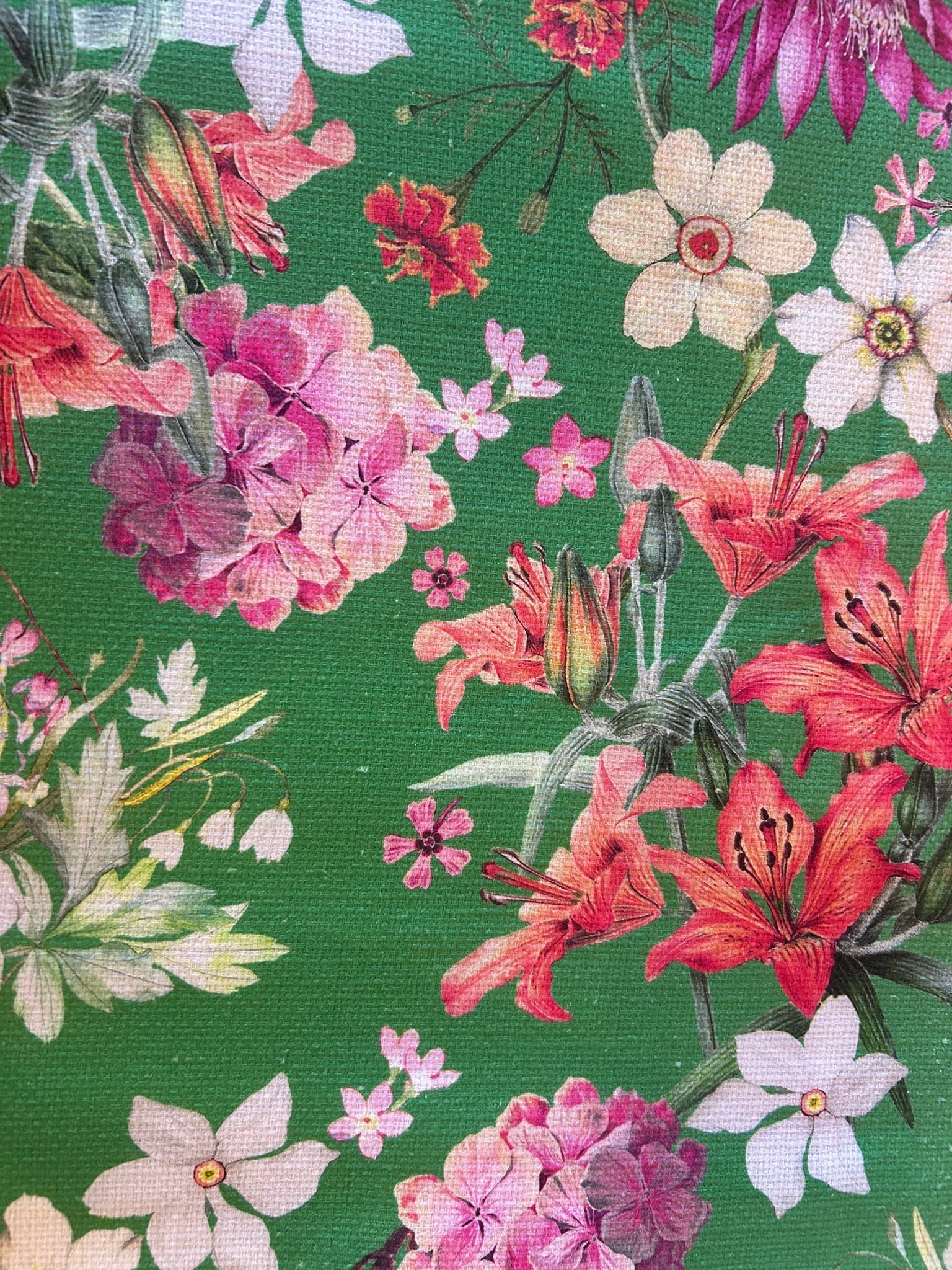 Piquet cotone elasticizzato disegno fiore ortensie 4 Piquet cotone elasticizzato disegno fiore ortensie - immagine 4