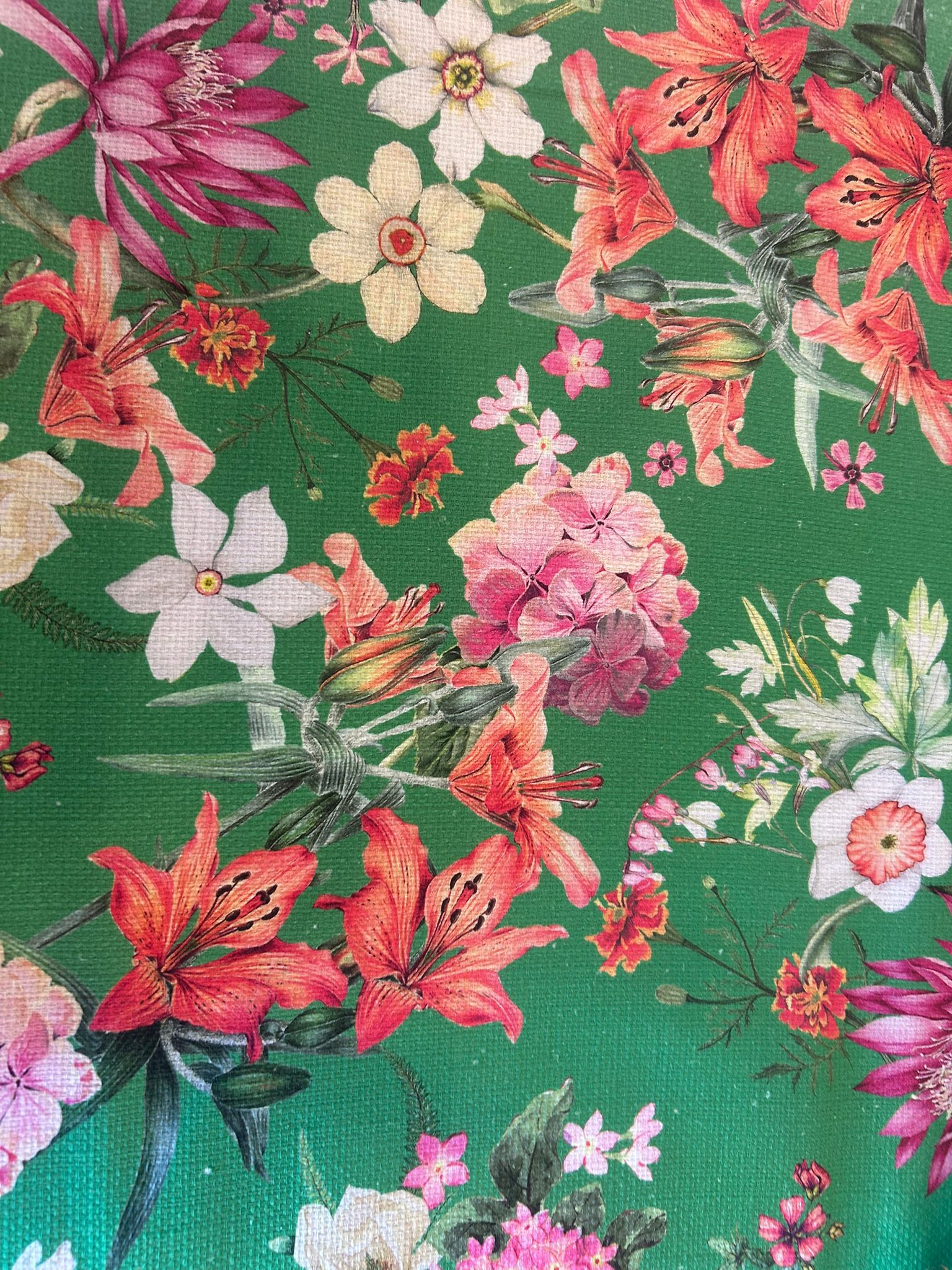 Piquet cotone elasticizzato disegno fiore ortensie 5 Piquet cotone elasticizzato disegno fiore ortensie - immagine 5