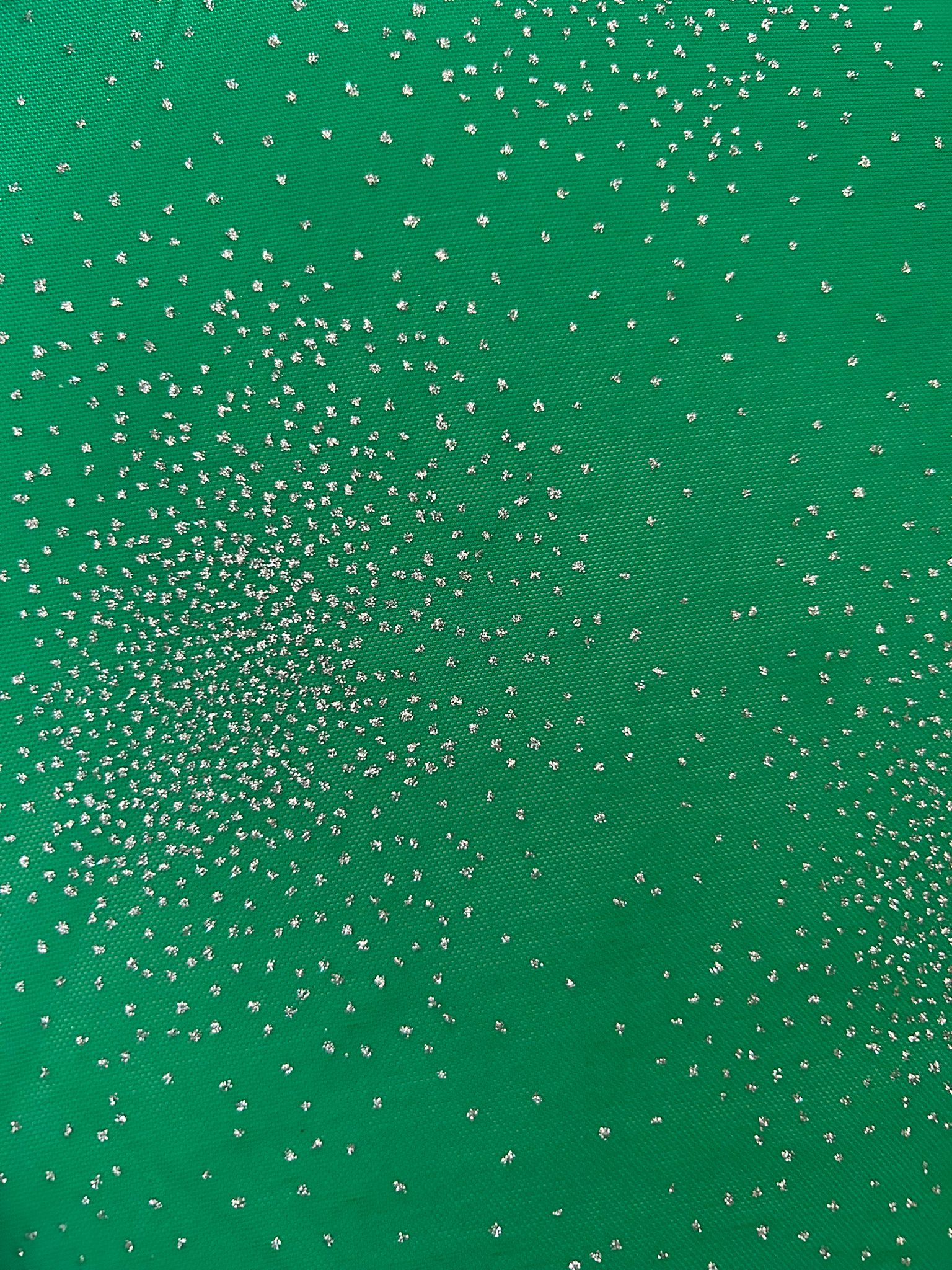 Tulle floccato glitter verde disegno polvere di stelle 4 Tulle floccato glitter verde disegno polvere di stelle - immagine 4