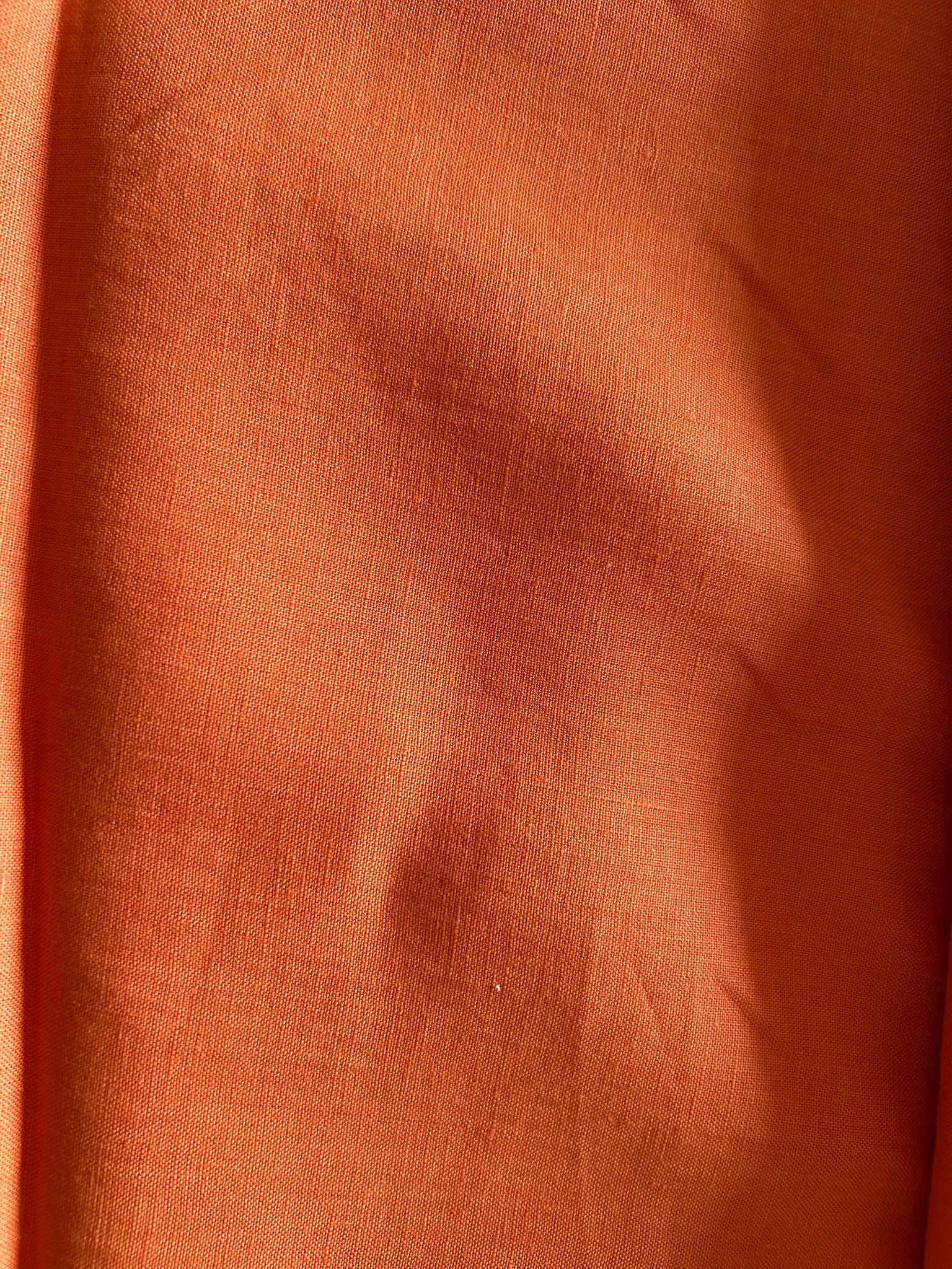 Tessuto Lino arancione tinto pezza 2 Tessuto Lino arancione tinto pezza - immagine 2
