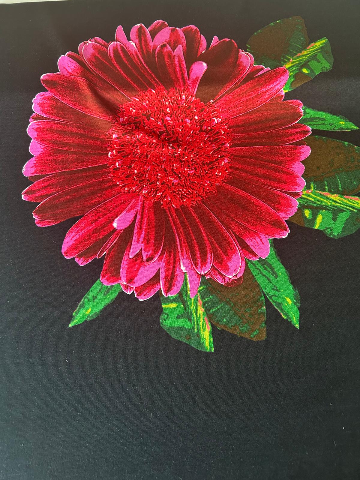 Jesey viscosa poliestere stampato pannello fiore grande 3 Jesey viscosa poliestere stampato pannello fiore grande - immagine 3