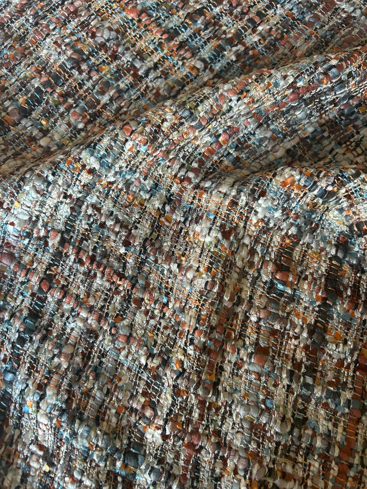 Tessuto lavorato effetto chanel vari colori 1 effetto chanel