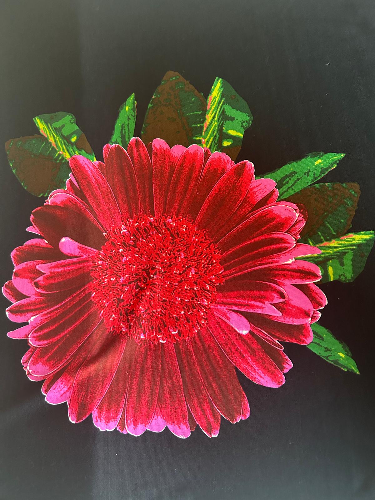 Jesey viscosa poliestere stampato pannello fiore grande 4 Jesey viscosa poliestere stampato pannello fiore grande - immagine 4