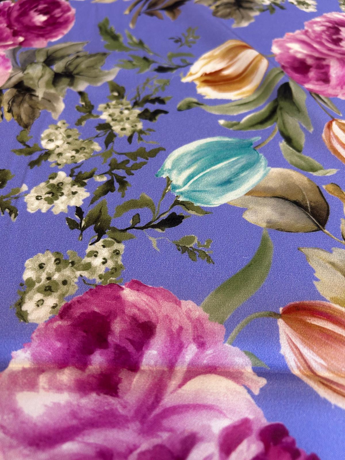 Crepe de chine seta stampata con rose 3 Crepe de chine seta stampata con rose - immagine 3