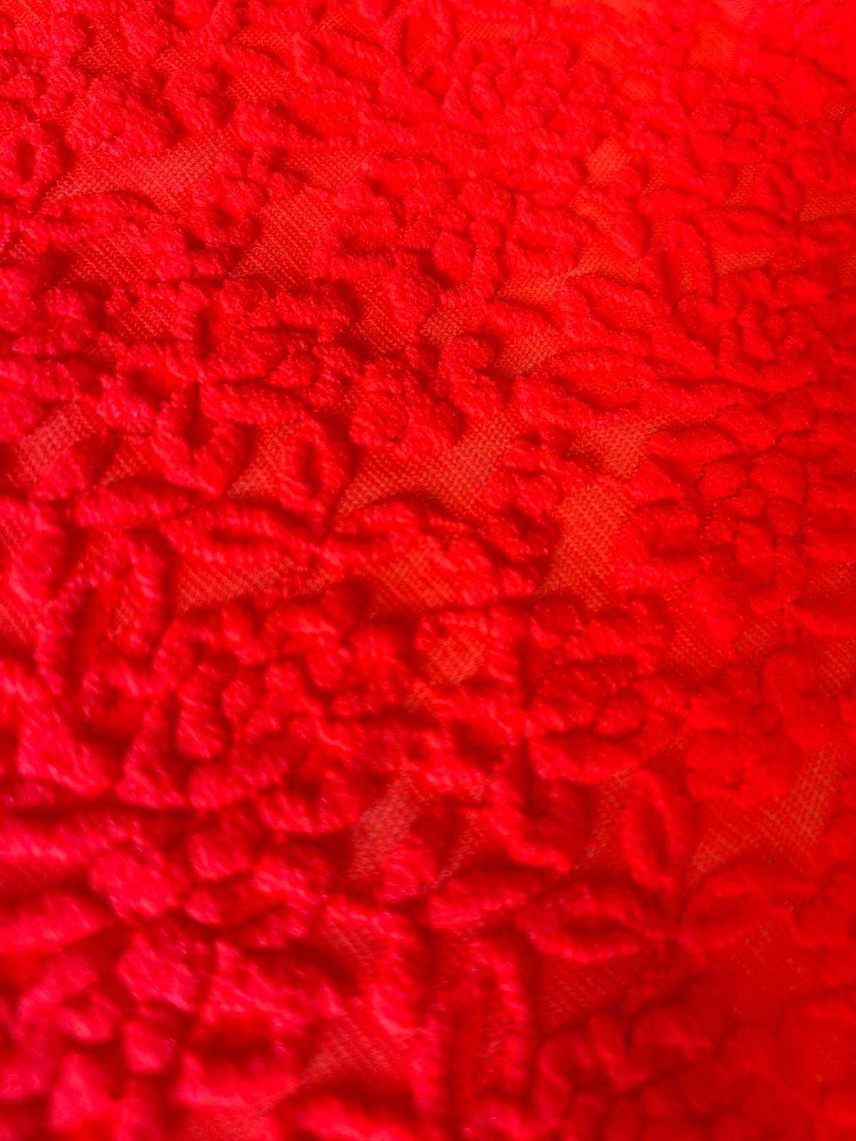 Pizzo monoelastico con fiori in rilievo 3 Pizzo monoelastico con fiori in rilievo - immagine 3