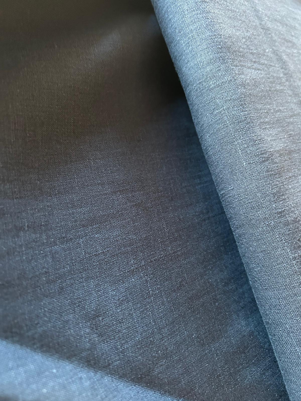 Lino blue scuro tinto pezza 2 Lino blue scuro tinto pezza - immagine 2