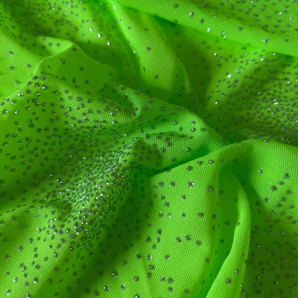 Catalogo tessuti 18 glitterato elasticizzato verde fluo