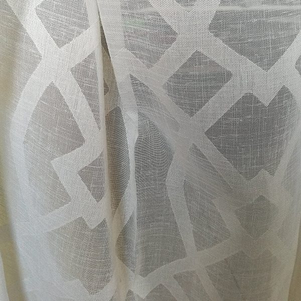 Devoré stampato con disegno geometrico per tende
