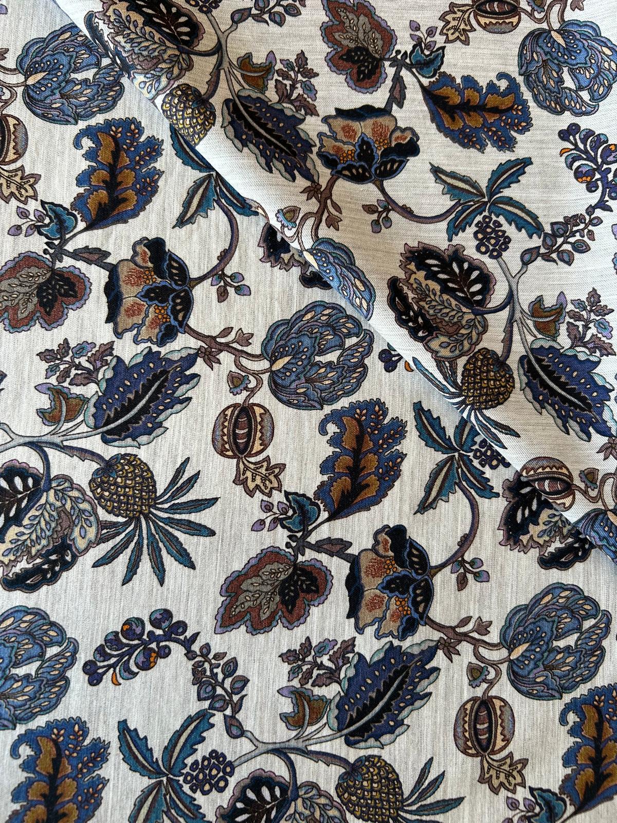 cotone mano seta motivo floreale stile indiano 7 cotone mano seta motivo floreale stile indiano - immagine 7
