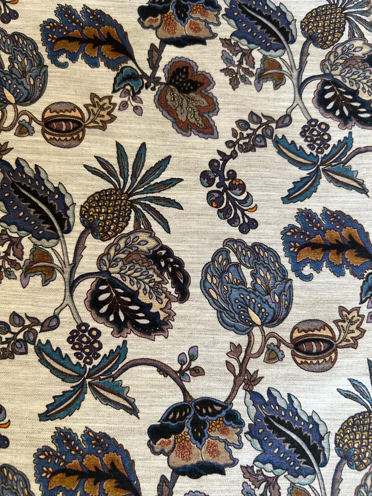 cotone mano seta motivo floreale stile indiano 6 cotone mano seta motivo floreale stile indiano - immagine 6