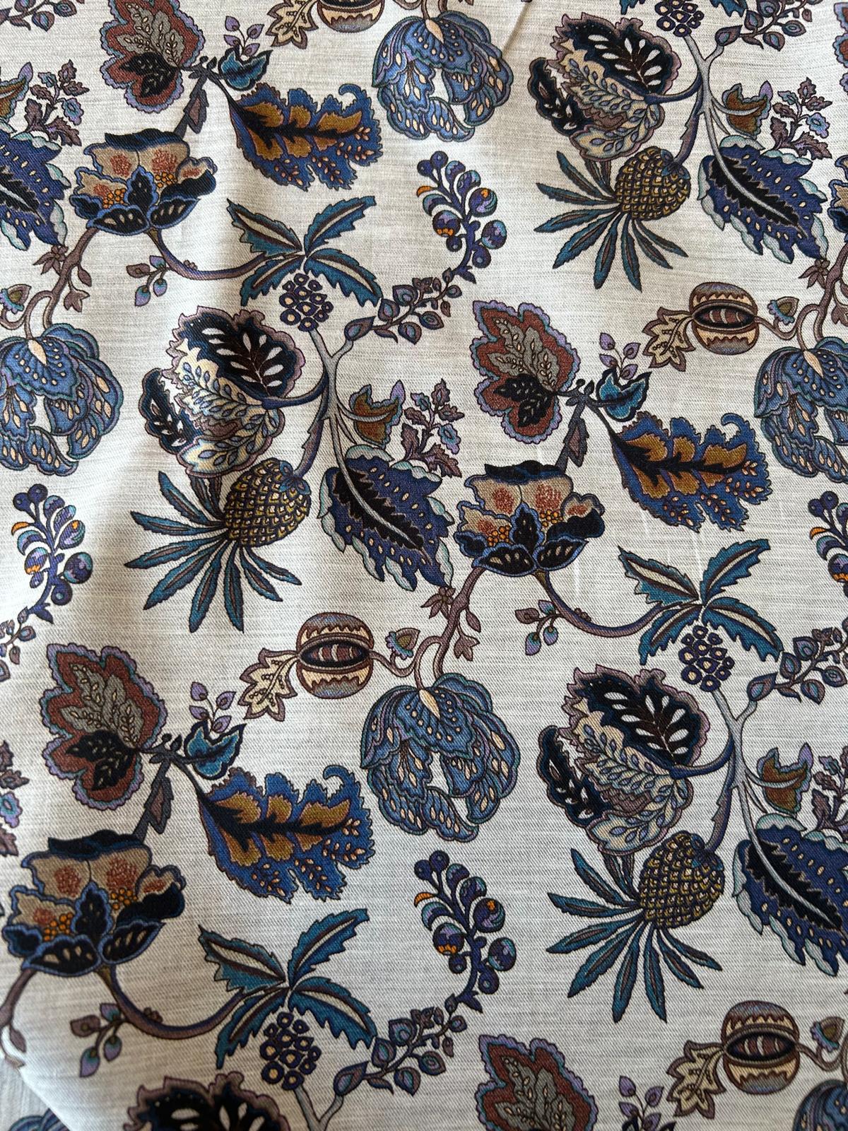 cotone mano seta motivo floreale stile indiano 4 cotone mano seta motivo floreale stile indiano - immagine 4