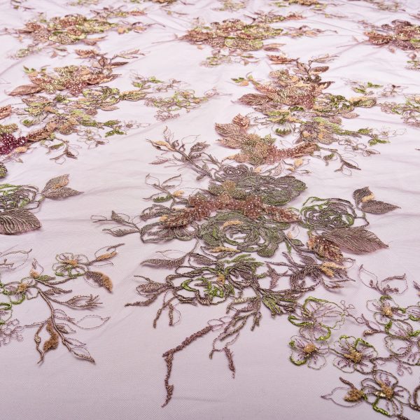 Home 10 disegno fiore con paillettes e perline
